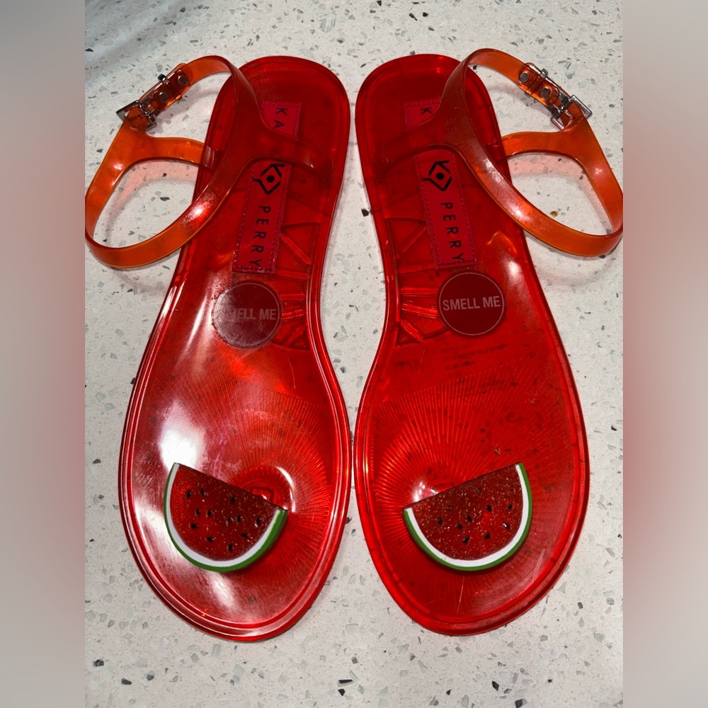 Katy Perry Red Watermelon Gel Sandals